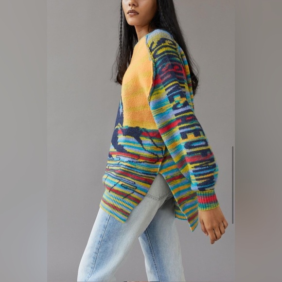 BDG Urban Outfitters Maura Jacquard Sunshine State of Mind Knit Sweater | Small - Picture 2 of 5